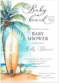 Surfboard Beach Baby Shower Invitation, Baby on Board by Handmade