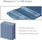 50 Pack Dusty Blue Chair Sashes Bows Satin Wedding Chair Ribbons 7x108 Inch - Image 2