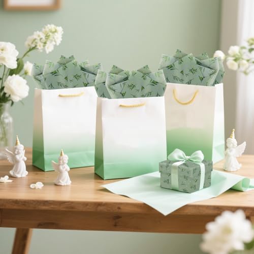Green Tissue Paper, 20 Sheets 50 x 35cm Sage Green Leaf Tissue Wrapping Paper for Gift Wrapping DIY Crafts Birthday Wedding Baby Shower Supplies - Image 6