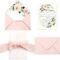 DORIS HOME 25PCS Fill-in Invitations Cards, Pink Flower by DorisHome