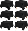Showgeous 85x85 Inch Black Square Tablecloths, Polyester Table Covers by Showgeous