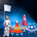 Leinuosen 3 Pcs Large Woodland Animal Cutouts Baby Shower Party, Spacecraft - Image 5