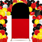 7 x 4 Ft Cartoon Mouse Birthday Backdrop Red Black Cartoon Arch Cover by Unknown