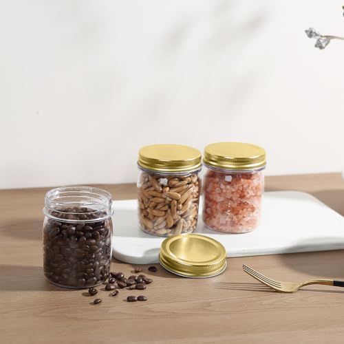 novelinks 8 oz Plastic Mason Jars and Clear Plastic Jars with Lids 8 oz - Image 6