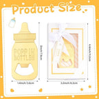 32 Pack Baby Bottle Openers with Gift Boxes - Poppin Bottle Opener Baby Shower Favors, Gender Reveal Decor & Wedding Souvenirs Return Gifts for Guests (White) - Image 2
