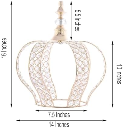 Efavormart Metal Princess Crown Cake Topper Birthday Cake Wedding Decoration For Wedding Birthday Party Special Event (Gold 14) - Image 3