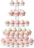 weddingwish 5 Tier Cupcake Stand for 50 Cupcakes, Round Cupcake Tower, Large Acrylic Cupcake Display Stand, Clear Cupcakes Tier Stand for Dessert Table, Tiered Cupcake Holder Stand for Birthday Party by weddingwish