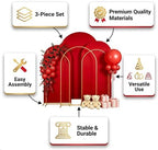 3PCS Metal Arch Backdrop Stand,6+6.6+7.2FT with Covers,Balloon Arch Stand - Image 3
