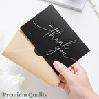 Thank You Cards with Envelopes - Bulk Pack of 100 Black Thank You Card - Image 6