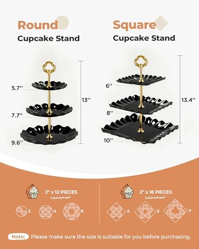 Kootek 10pcs Cupcake Stand Dessert Table Display Set Serving Tray for Party - Image 3