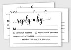 50 Blank RSVP Cards with White Envelopes-White Style Response Card-RSVP for Wedding-Rehearsal Dinner-Baby Shower-Bridal Shower-Engagement Party Invitations - Image 2