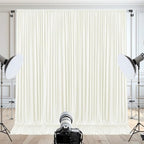 40x10ft Ivory Backdrop Curtain for Wedding Parties Wrinkle Free Fabric Ivory Drapes Backdrop Decoration for Baby Shower Birthday Photography Decoration 8 Panels, 5ft x 10ft - Image 7