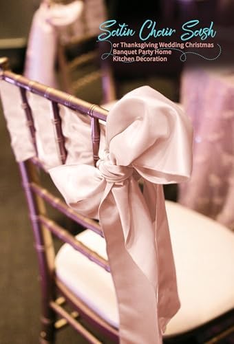 120 PCS Rose Gold Satin Chair Sashes, 7 x 108 Inch - Image 4