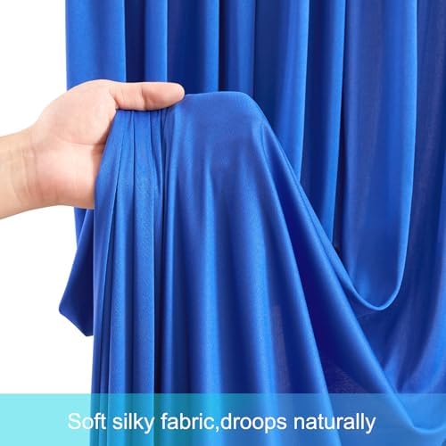 20ft x 12ft Royal Blue Backdrop Curtains Wrinkle Free Backdrop Curtain for Wedding Parties Blue Fabric Backdrops Drapes Back Drop Cloth Bridal Shower Stage Curtains Wedding Decorations for Reception - Image 6