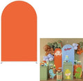 Orange Color Dinosaur Arch Backdrop Fabric Cover Kids Wild Jungle Birthday Party Decorations Arches Stand Covers for Festa Dino Baby Shower Balloon Parties Decor Props 3.3x6.5FT by ellteecz