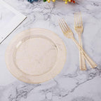 Goodluck 120Pcs 7" Round Gold Glitter Dessert Plates - Image 2