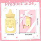 32 Pack Baby Bottle Shaped Poppin Bottle Openers - Baby Shower Favors with Gift Box, Gender Reveal Party Decorations, Wedding Souvenirs & Return Gifts for Guests (Pink) - Image 2