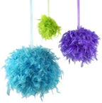 ZUCKER 18 inch Fluffy Feather Hanging Pom Pom - Hanging Decor for Party, Wedding, Baby Shower or Home Decor (Light Turquoise) - Image 3