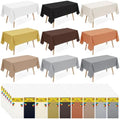 Newwiee 72 Pack Neutral Gold Silver Plastic Tablecloths Bulk 54" x 72" by Newwiee