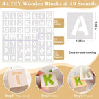 ELESTONE 119 PCS Baby Shower Blocks Game Set with Wooden Storage Box - Image 5