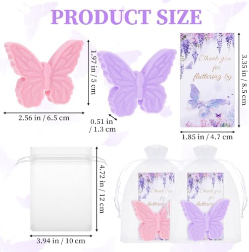 60 Sets Butterfly Soap Baby Shower Favors for Guests Party Gifts - Image 2