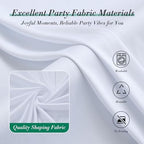 60 ft x 10 ft Wrinkle Free White Backdrop Curtain for Parties, 12 Panels 10ft Polyester White Photo Backdrop Drapes for Graduation Birthday Wedding Party Stage Curtains - Image 7