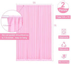 Pink Backdrop Curtain for Parties Baby Shower Wrinkle Free Pink Photo Curtains Backdrop Drapes Fabric Decoration for Weddings Birthday Party 5ft x 7ft,2 Panels - Image 5