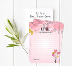 Advice Cards Baby Shower - Fun Party Games Activities, Party Collection Pink Theme GirlBaby Advice Cards For New Mom & Dad - Pack Of 50 - Image 2