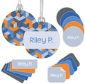 InchBug Personalized Name Label Combo Pack, 97-Piece, Moon Landing by Inchbug