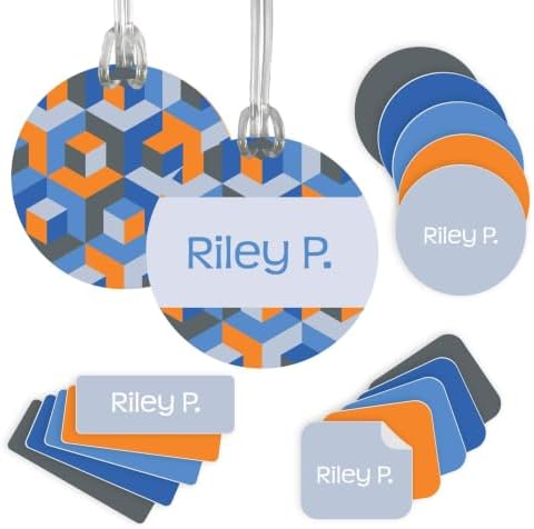 InchBug Personalized Name Label Combo Pack, 97-Piece, Moon Landing by Inchbug