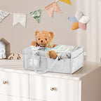 2PCS Diaper Caddy Organizer, Large Baby Caddy Organizer with Handle (Grey) - Image 2