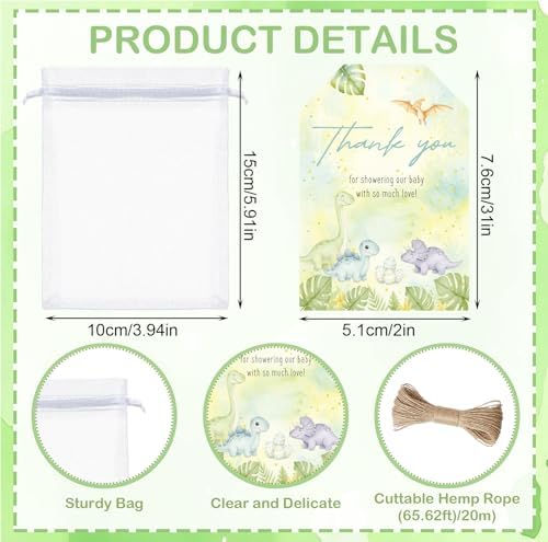 Sliner 48 Pcs Dinosaur Baby Shower Acrylic Shot Glasses, 1.4oz Card Bag - Image 4