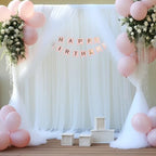 10ft x 12ft White Tulle Backdrop Curtain for Parties Sheer Fabric Backdrop Curtains for Wedding Baby Shower Bridal Shower Birthday Photo Backdrop Drapes Background Wall Decorations 2 Panels 5ft x 12ft - Image 3