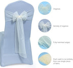 MDS Pack of 100 Organza Chair Sashes for Wedding & Event Décor – Ivory - Image 6