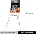 Falling in Art 65" A-Frame Wooden Tripod Easel Stand (Natural) - Image 2