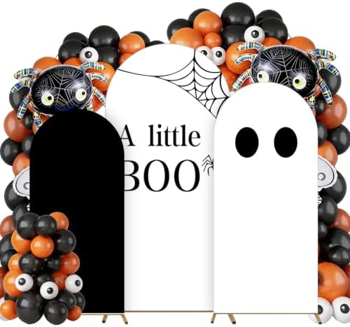 3 Pcs Halloween A Little Boo is Almost Due Arch Backdrop with 4FT 5FT 6FT by Unknown