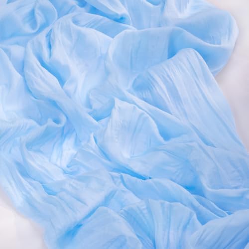 Light Blue Cheesecloth Table Runner for Baby Shower Gender Reveal, 12 Pack - Image 5