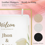 Wedding Welcome Sign Stand Holder - Adjustable Easel for Wedding Signs Stand & Seating Charts, Metal Easel Stand for Sign Reception Display, Gold Welcome Hanging Sign Holder for Party, Events - Image 5