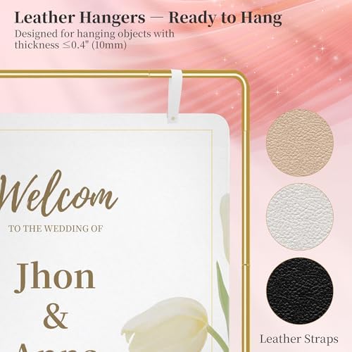 Wedding Welcome Sign Stand Holder - Adjustable Easel for Wedding Signs Stand & Seating Charts, Metal Easel Stand for Sign Reception Display, Gold Welcome Hanging Sign Holder for Party, Events - Image 5
