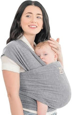 KeaBabies Baby Wrap Carrier, All in 1 Original Baby Carrier (Classic Gray) by KeaBabies