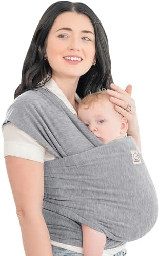 KeaBabies Baby Wrap Carrier, All in 1 Original Baby Carrier (Classic Gray) by KeaBabies