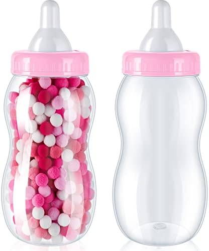 Tessco for you 2 Pcs 15in Jumbo Baby Bottle Bank Baby Shower, Pink by Tessco