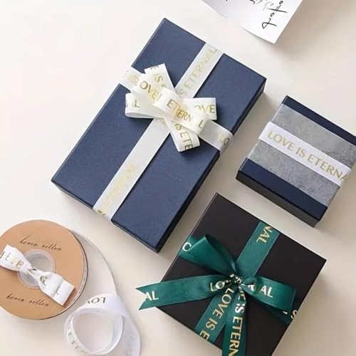 Personalized Ribbon,Custom Satin Ribbon with Name Customized Logo Printed Decoration Ribbon Personalized Wedding Gift Wrapping for Baptism Funeral Crafts Flower Bouquet Ribbon 100yard (25mm) - Image 3