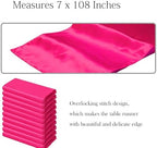 Hot Pink Chair Sashes Bows 50 Pack Fitted Satin Chair Sashes Ribbons 7x108 Inches Chair Ties Bands for Wedding Party Birthday Bridal Shower Baby Shower Decor - Fushia, 50 - Image 3