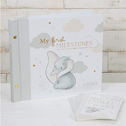Widdop Disney Baby Dumbo Elephant Photo Album and Milestone Card Boxed Set by Disney