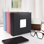 Personalized Monogram Wedding Photo Album Small Leatherette 4x6 Holds 100 Photos Last Name Gift - Image 2