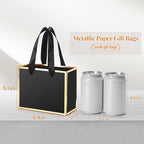 EQOREIIN 50 Pcs Metallic Paper Small Gift Bags with Handles & Tissue Paper - Image 2