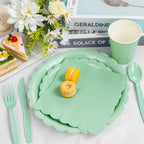 LIYH 350Pcs Sage Green Party Supplies, Mint Green Paper Plates And Napkins - Image 6
