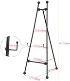 Heavy Duty Large Easel Stand for Mirror Display Wedding Sign(Black 47'') - Image 5