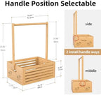 BAMBOOHOMIE Baby Shower Crate Closet, Baby Baskets with Hangers Handle, Baby Crate Box for Baby Shower, Welcome Gift Basket for Newborn Baby, Pregnancy Gift for New Parents (Natural, Large Size) - Image 3